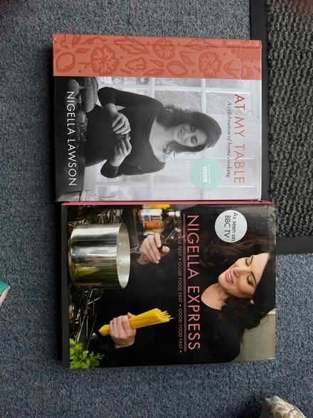 Photo of free 2 Nigella Lawson cookery books Nigella Express and At my Tab (Bowerhill SN12) #1