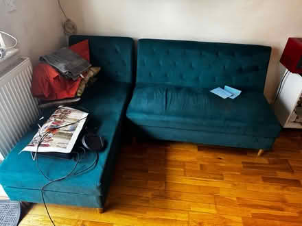 Photo of free Sofa with storage. (Stained) (N7) #1