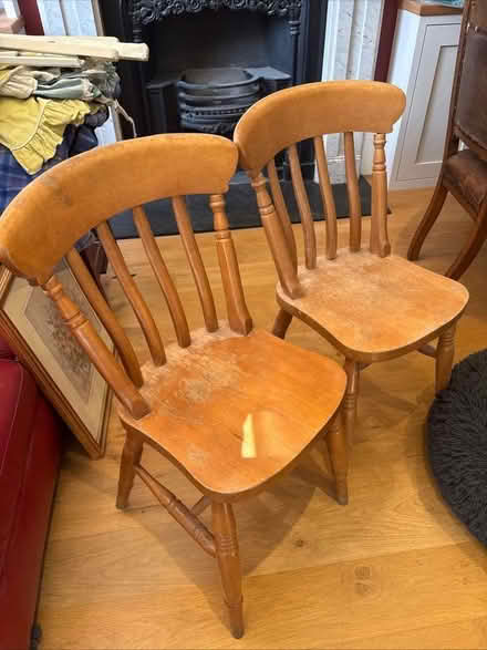 Photo of free 2 Pine Farmhouse Kitchen Dining Chairs (Molesey KT8) #1