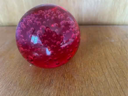 Photo of free Red glass paperweight (Barkham RG41) #1