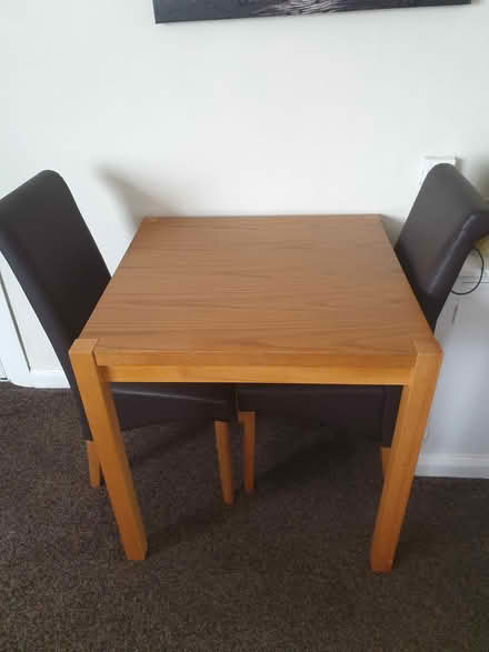 Photo of free Small dining table and 2 chairs (B27 7BT) #1