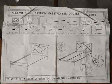 Photo of free Disassembled double bed (Zebon Copse GU52) #1