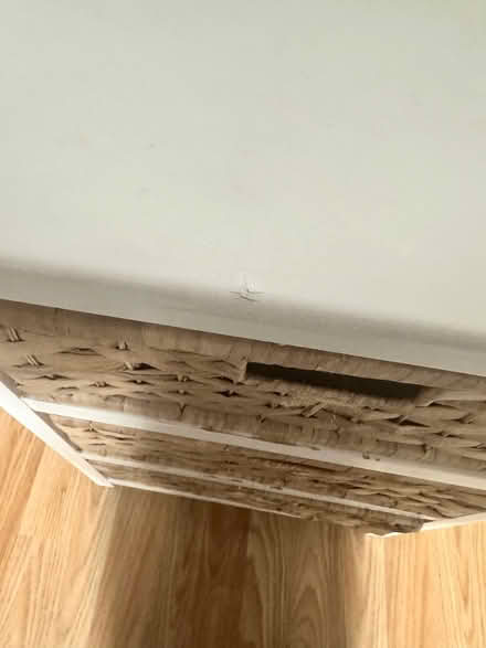 Photo of love! White unit with wicker drawers (Wickford SS11) #2