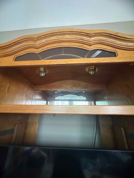 Photo of free Large oak entertainment center (Milton) #2