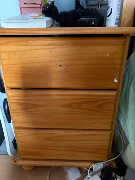 Photo of free bedside table 3 drawers (Cann Hall Rd E11) #2