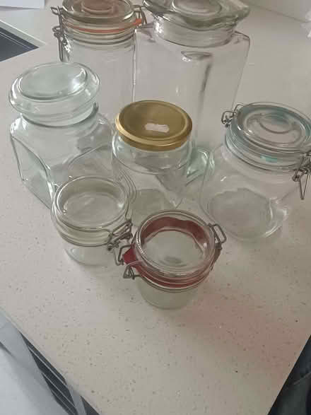 Photo of free 7 x Glass storage Jars (Standish GL10) #1