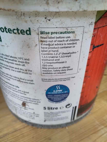 Photo of free Ronseal One Coat Fence Life, Harvest Gold (St Ives PE27) #2