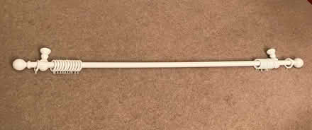 Photo of free White wooden curtain pole (Hitchin SG4 7SN) #1
