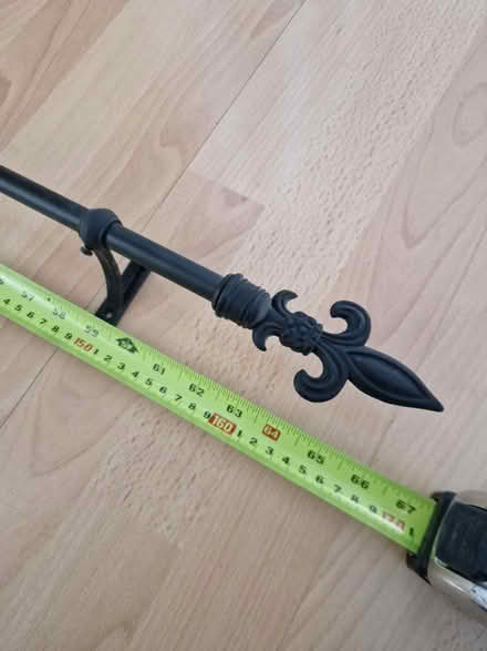 Photo of free 170cm black metal curtain pole (Whitnash CV31 2) #1