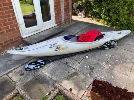 Photo of free Small kayak, splash deck and paddle (Steyning BN44) #1