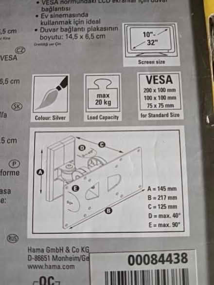 Photo of free Wall bracket for TV or monitor (L24) #3