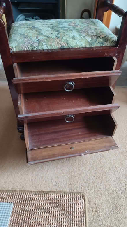 Photo of free Piano stool with pullout front to drawers (Weston BA1) #2