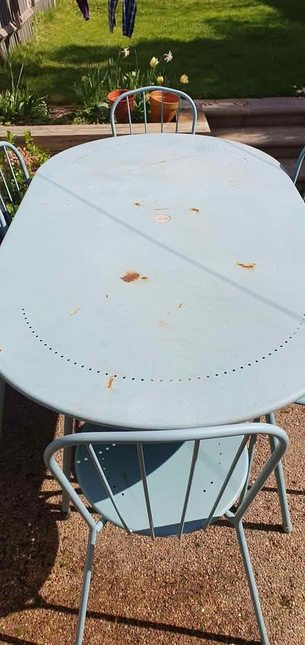 Photo of free Metal garden table & chairs (Raynes Park SW20) #3
