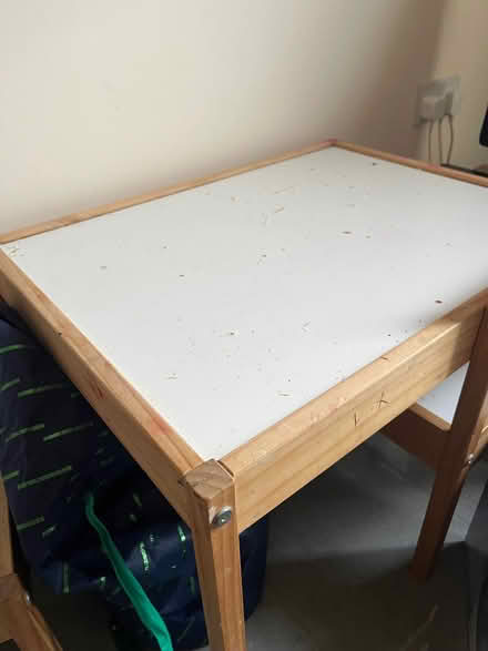 Photo of free Small toddler table, toy chest and canvas boxes (Tidbury Green B90) #1