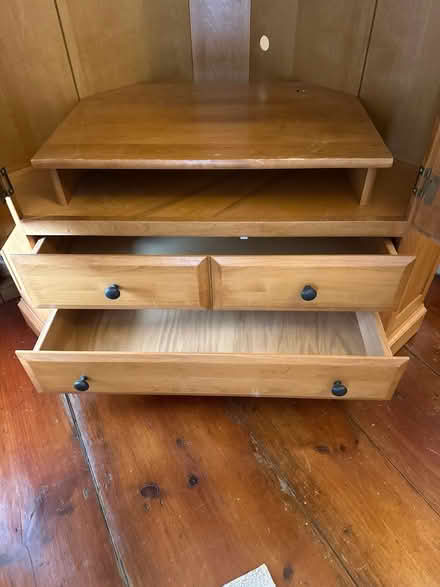 Photo of free Corner Cabinet (for TV or storage) (Hollis Street, Groton) #2