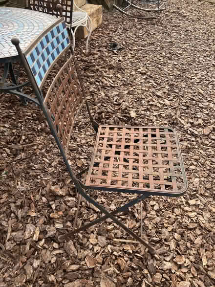 Photo of free 4 metal garden chairs (North Tonbridge TN10) #1