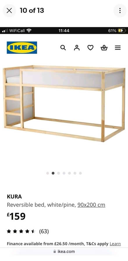 Photo of Children's wooden midi bed (Brentwood, CM15) #4