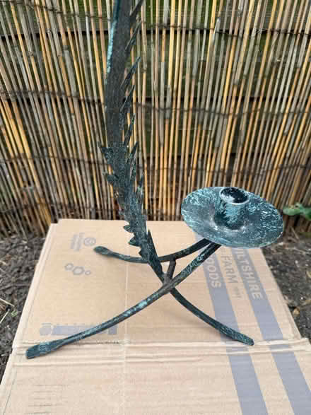 Photo of free vintage metal candlestick holder (Loddon) #2