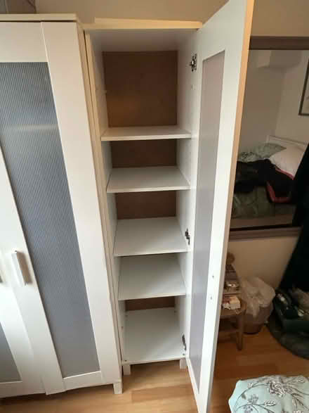 Photo of free White Wardrobe & Shelving Unit (kingston upon thames, KT2) #4