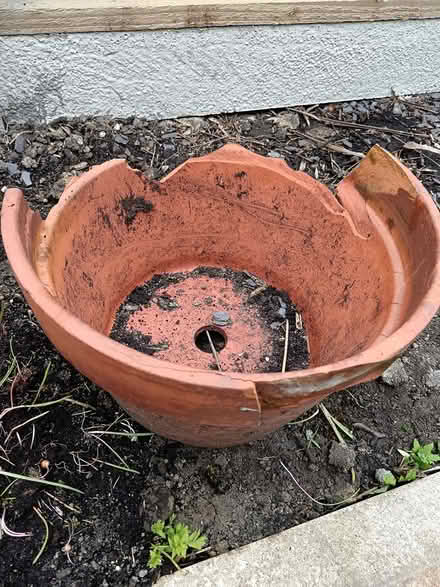 Photo of free Broken terricota pot (Bramley, Leeds LS13) #1