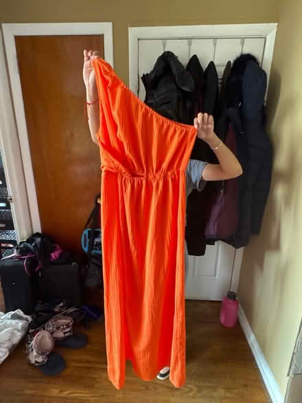 Photo of free size l orange custom dress (Clason Point Bronx NY) #1