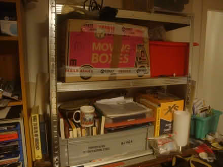 Photo of free 2 Metal Shelf Units (one never used) (Parkstone BH14) #2