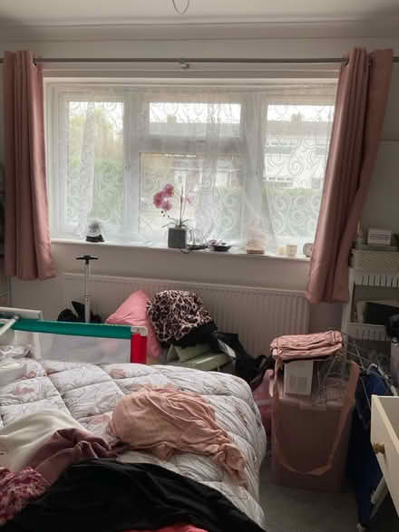 Photo of free 2 x white net curtains and rods (Peterborough PE2) #2