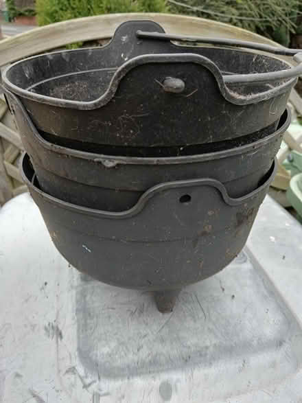 Photo of free Three plastic plant pots (Bramley, Leeds LS13) #1
