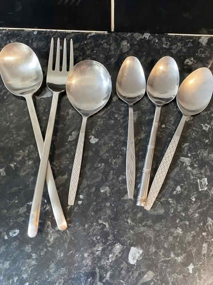 Photo of free Serving spoons/fork; cake server & knives (Cogges OX28) #1