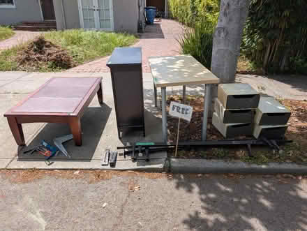 Photo of free Curb alert: bookshelf, tables (near Palo Alto High School) #1