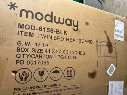 Photo of free Twin headboard (Oradell) #1