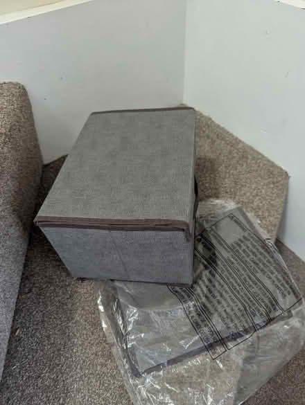Photo of free 2 New fabric Boxes Grey & Brown (Grangeway area NN10) #2