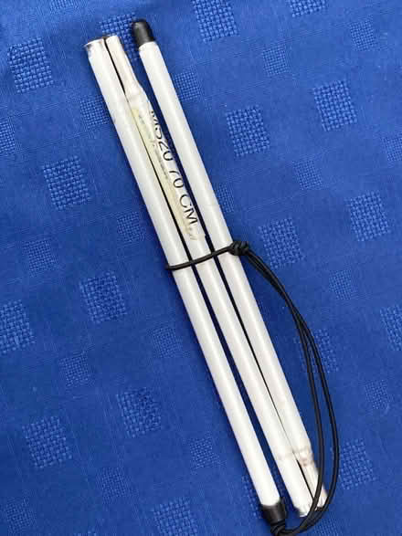 Photo of free 3-section folding white cane 70cm. (Bilton CV22) #1