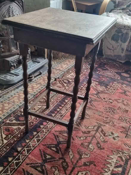 Photo of free Antique bedside table solid oak square (Hay on Wye HR3) #1
