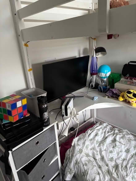 Photo of free High sleeper bed with built in desk (Mirfield WF14) #1