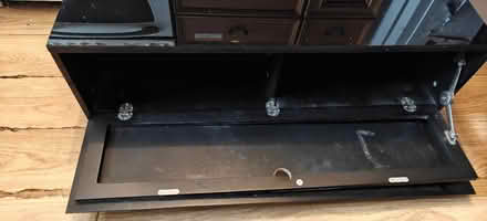 Photo of free Glass TV stand with storage (Sunbury on Thames TW16) #3