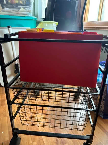 Photo of free Wire hanging folder cart with bins (Croton-on-Hudson) #2