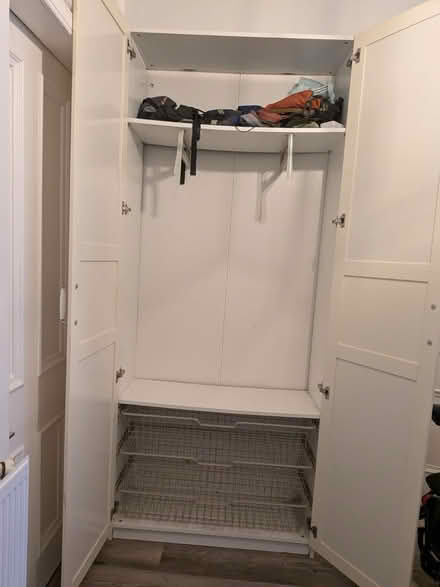 Photo of free Tall white wardrobe (Ibrox G51) #2
