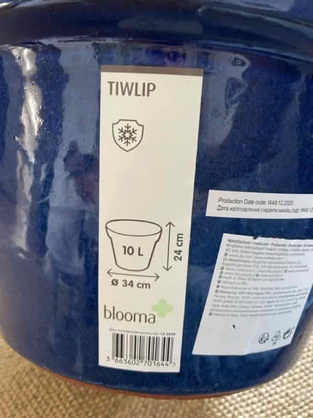 Photo of free Large blue plant pot (Forest Hill SE23) #3