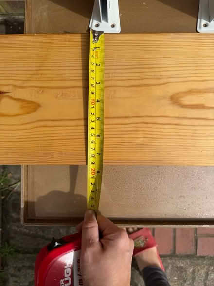 Photo of free Wooden shelf & white shelf support (Hitchin SG4) #4