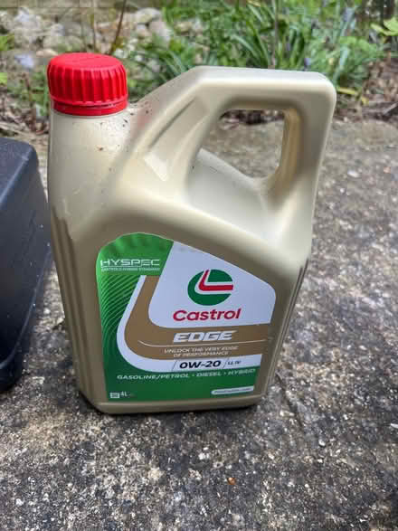 Photo of free Oil (1/3 left) and jerry can (Pagham PO21) #1