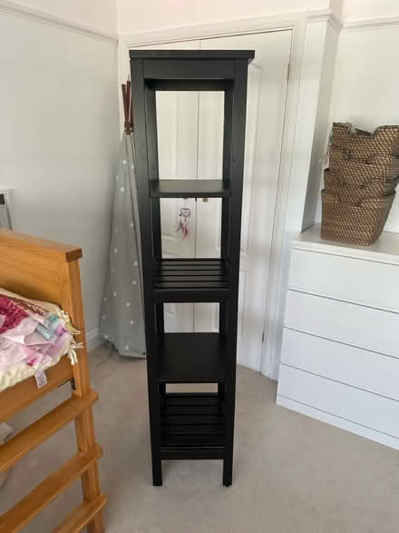 Photo of free Black wooden shelves (BR3) #2