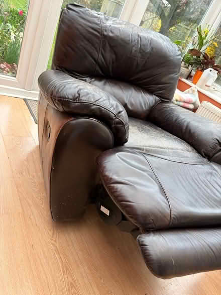 Photo of free Recliner chair well worn leather (Shirley B90) #3
