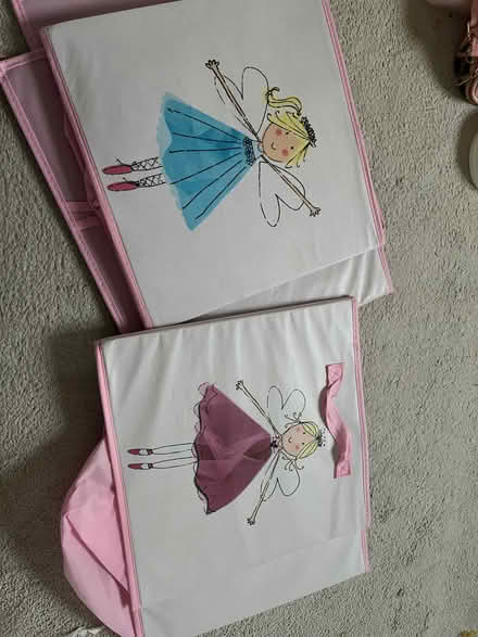 Photo of free Small toddler table, toy chest and canvas boxes (Tidbury Green B90) #4