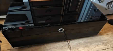 Photo of free Glass TV stand with storage (Sunbury on Thames TW16) #1