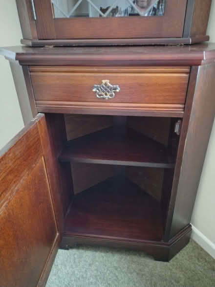 Photo of free Wooden corner unit (Barnard's Green WR14) #4