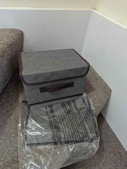 Photo of free 2 New fabric Boxes Grey & Brown (Grangeway area NN10) #1
