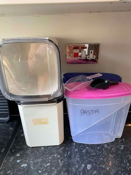 Photo of free 4 large food containers & 2 scoops (Cogges OX28) #1