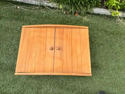 Photo of free Wooden wall cabinet with shelf (West End GU24) #4