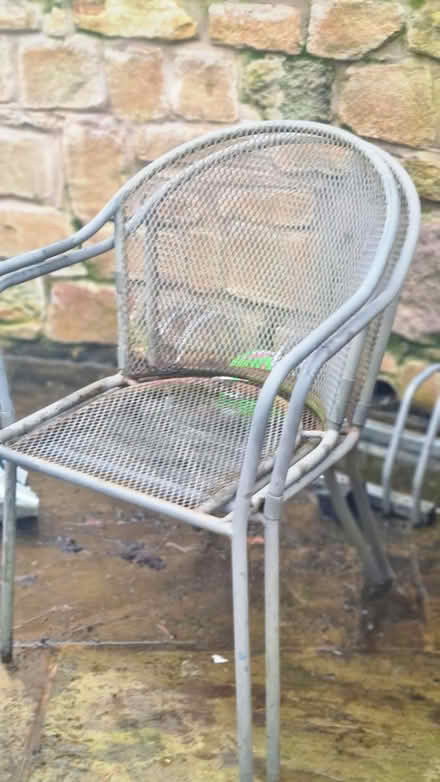 Photo of free Garden table and 2 Chairs (Lancaster freehold) #1